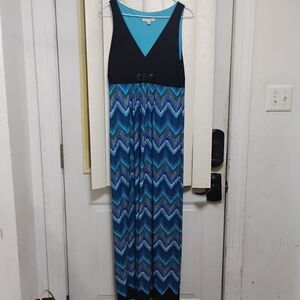 "Sandra Darren" Sleeveless Bohemian Maxi Dress - 6